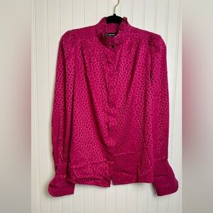 Isabel Marant Pink Silk Long Sleeve Button Down Blouse European Size 42